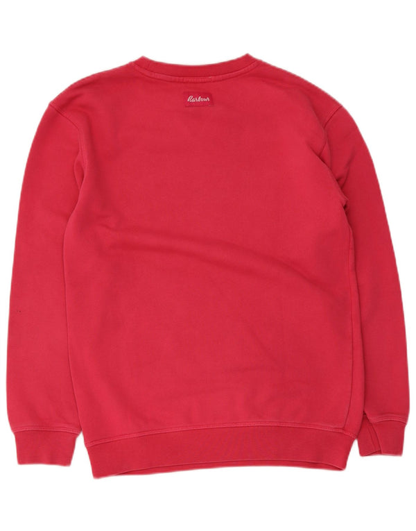 Bluza dziewczęca Barbour z grafiką, 12-13 lat XL, różowa, bawełniana