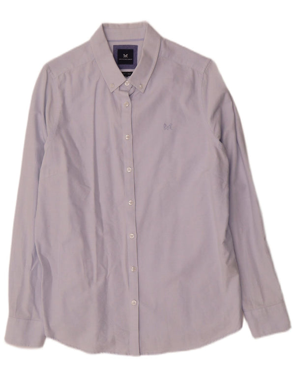Crew Clothing Damska koszula o klasycznym kroju UK 14, duża, niebieska, bawełniana