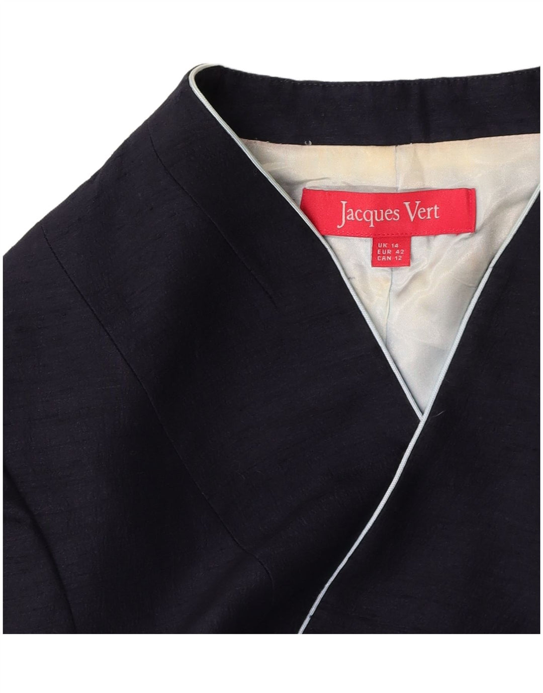 JACQUES VERT Bolero damskie z rękawem 3/4 UK 14, duże, granatowe