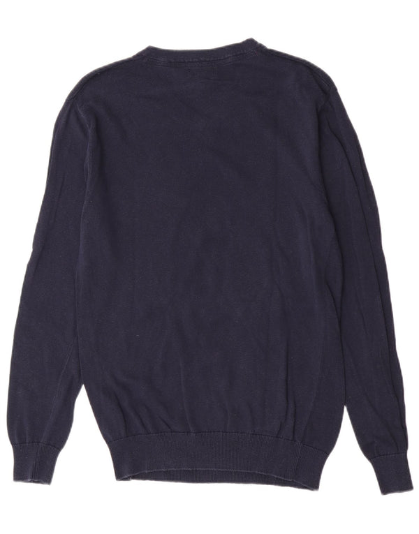 US Polo Assn. Męski sweter z dekoltem w kształcie litery V, średni granatowy, bawełniany