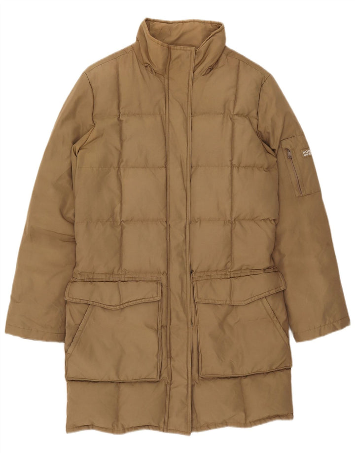 Damski płaszcz puchowy Woolrich UK 10 Small Beżowy Nylon