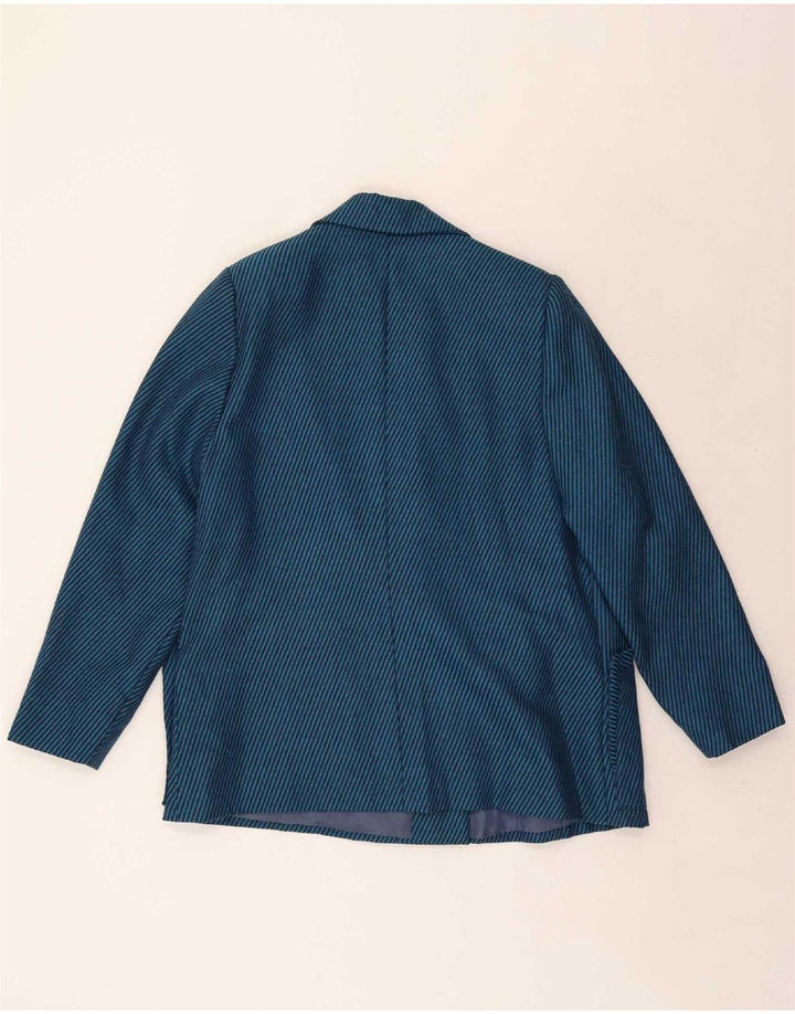 Vintage damska marynarka dwurzędowa UK 18 XL w niebieskie paski