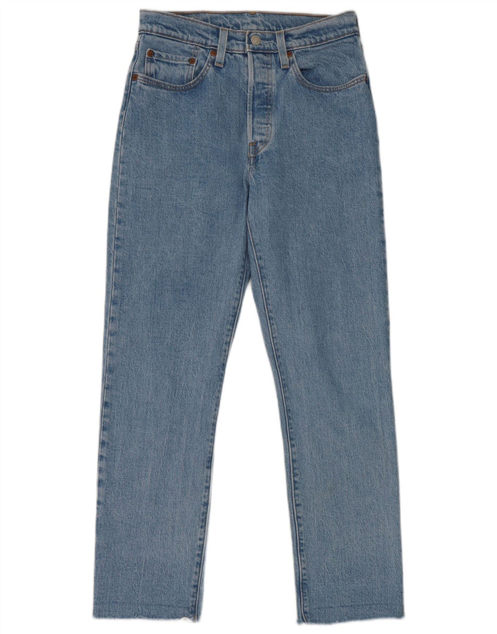 Damskie jeansy Levi's 501 Straight W26 L28 Niebieskie bawełniane