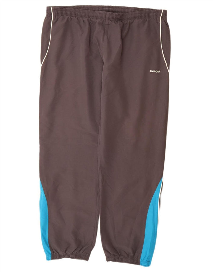 Męskie spodnie dresowe REEBOK Joggers XL Szary poliester z blokami kolorów