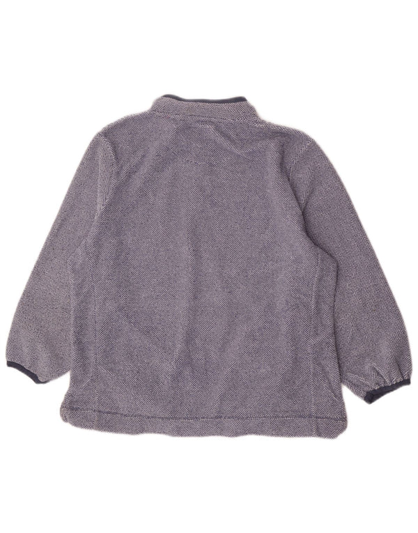 Weird Fish Womens Zip Neck Jumper Sweater UK 20 2XL Blue Geometric