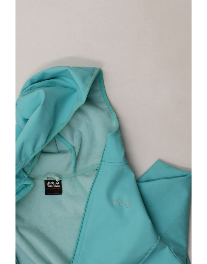 JACK WOLFSKIN Womens Hooded Bomber Jacket UK 18 XL Turquoise Polyester Vintage Jack Wolfskin and Second-Hand Jack Wolfskin from Messina Hembry 