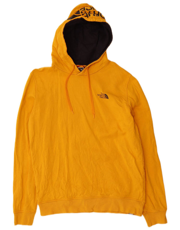 Męski sweter z kapturem The North Face z grafiką, duży, żółty, bawełniany