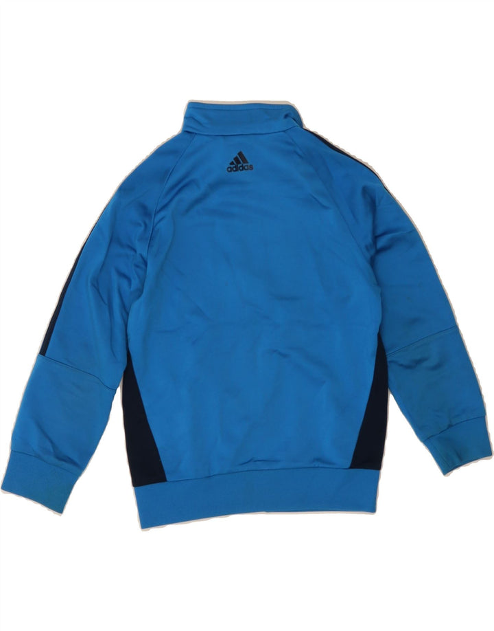 ADIDAS Boys Graphic Tracksuit Top Jacket 5-6 Years Blue Colourblock Vintage Adidas and Second-Hand Adidas from Messina Hembry 