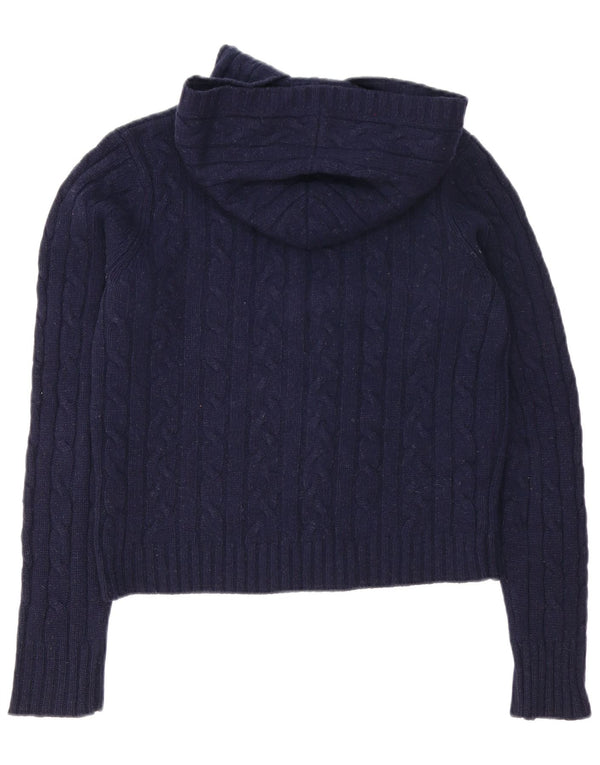 Damski sweter rozpinany z kapturem Abercrombie & Fitch UK 16, duży, granatowy