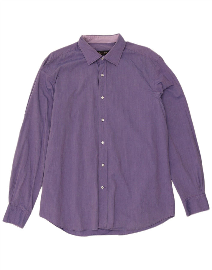 Koszula męska Massimo Dutti Slim Fit XL, fioletowa kratka