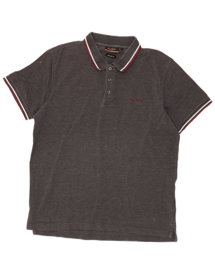 Męska koszulka polo Pierre Cardin o regularnym kroju, duża, szara, bawełniana