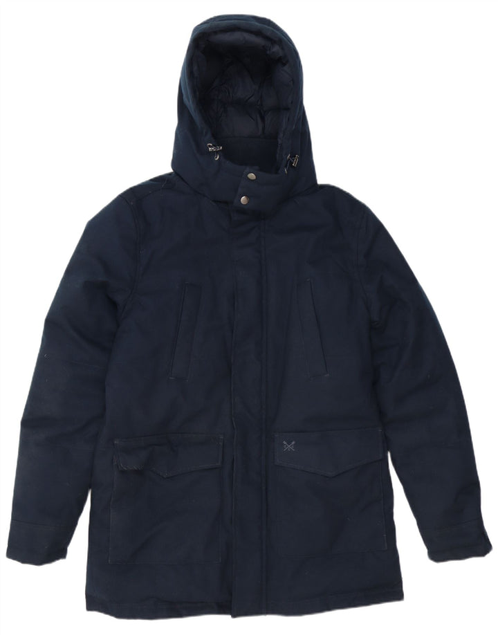 Crew Clothing Męska ocieplana kurtka z kapturem UK 36, mała granatowa, poliester