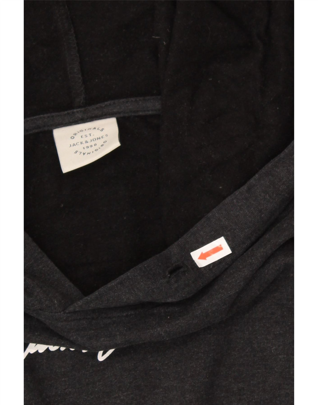 JACK & JONES Mens Hoodie Jumper Medium Grey Cotton Vintage Jack & Jones and Second-Hand Jack & Jones from Messina Hembry 