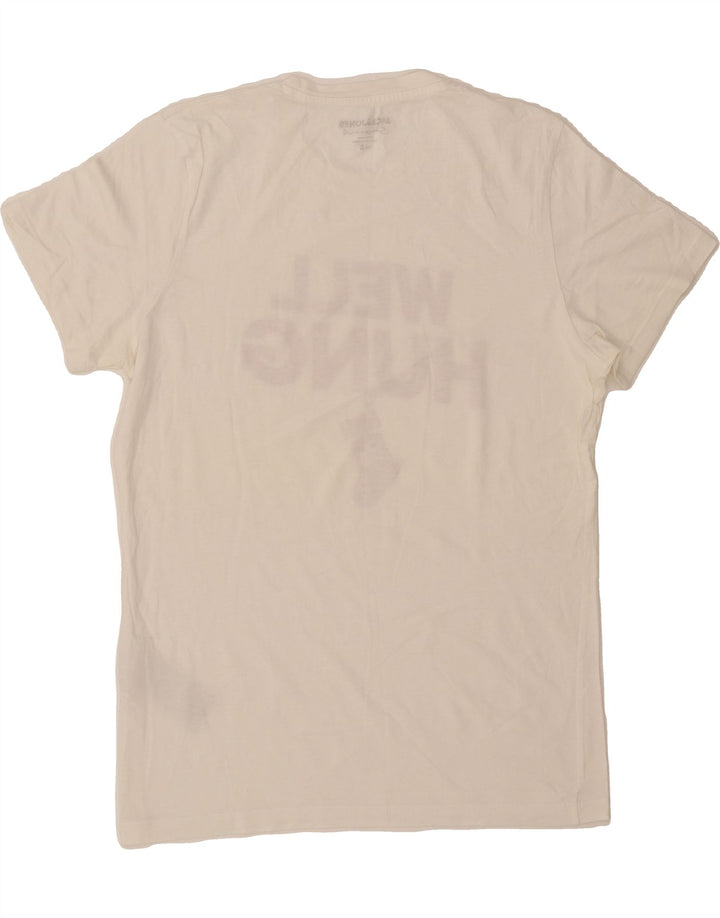 JACK & JONES Mens Graphic T-Shirt Top Small White Cotton Vintage Jack & Jones and Second-Hand Jack & Jones from Messina Hembry 