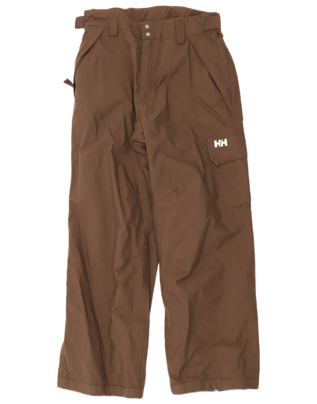 Męskie proste spodnie cargo Helly Hansen, duże W34 L32, brązowe, poliestrowe