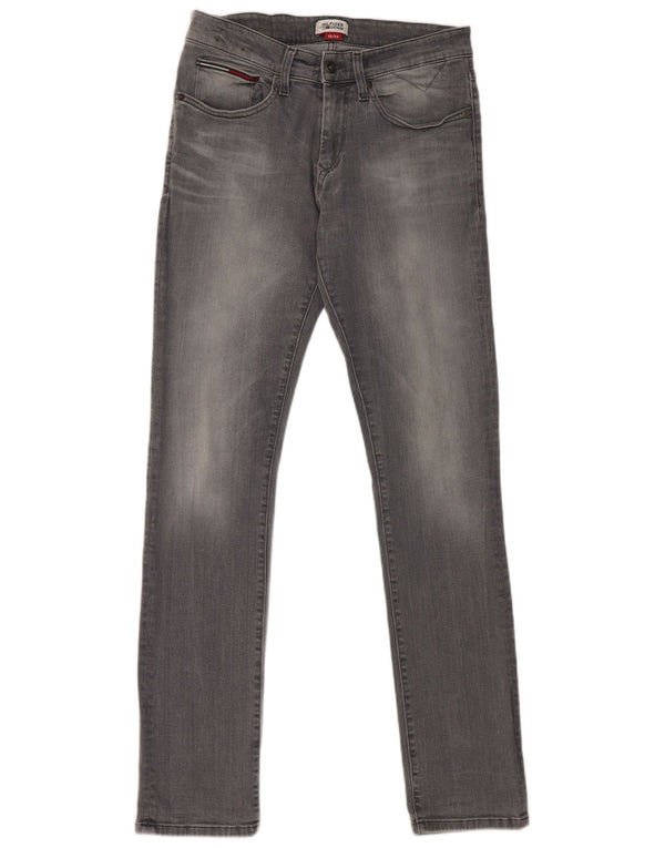Męskie jeansy slim fit Tommy Hilfiger W33 L34 Szara bawełna