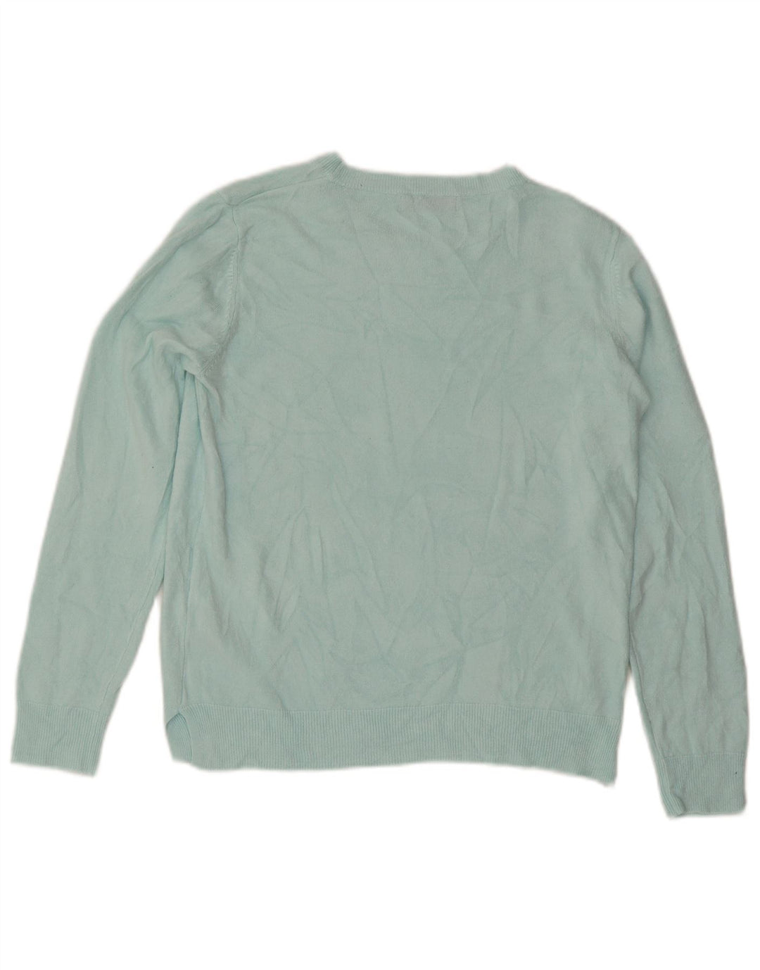Marks & Spencer Damski sweter z dekoltem w łódkę, UK 14, duży, turkusowy