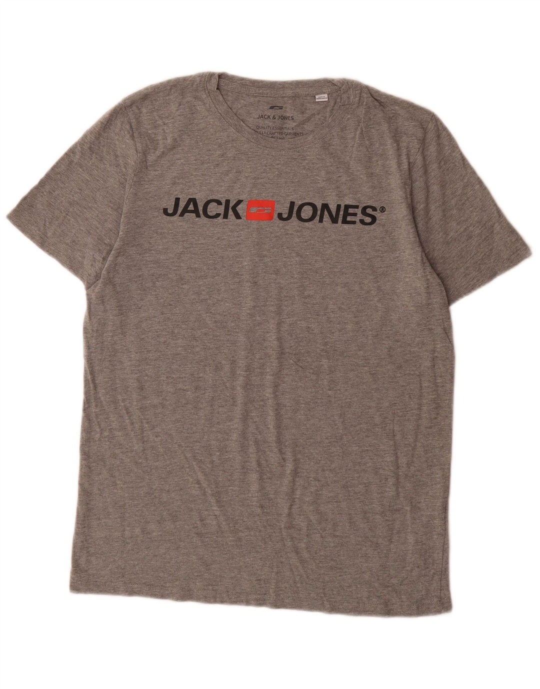 Męski T-shirt z grafiką Jack & Jones, duży, szary, bawełniany