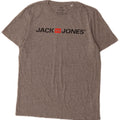 Męski T-shirt z grafiką Jack & Jones, duży, szary, bawełniany