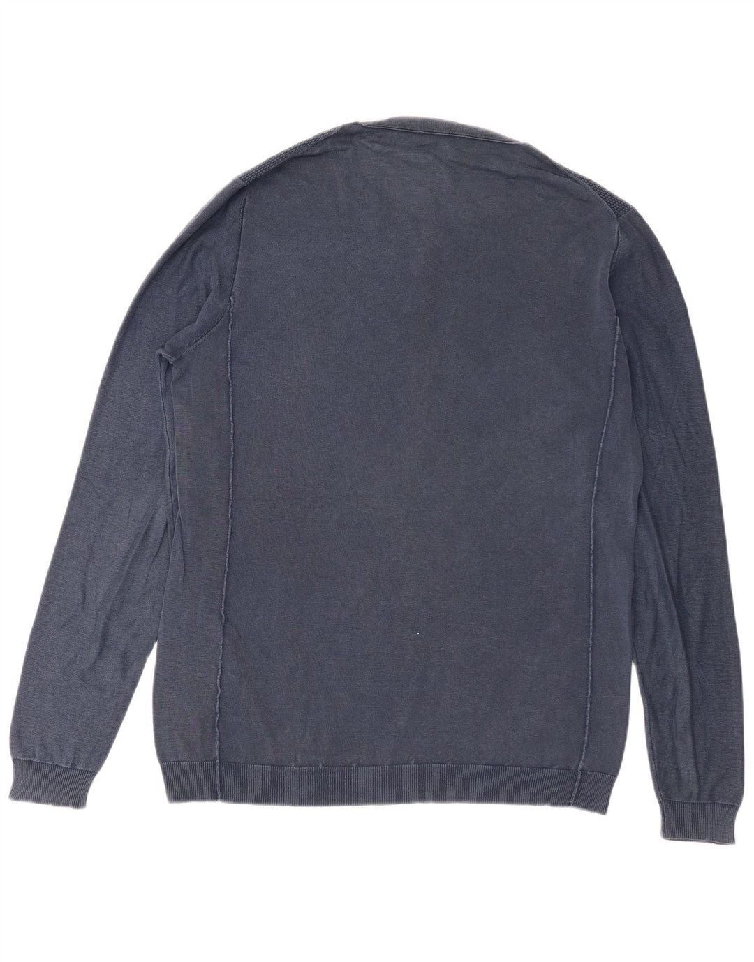 Męski sweter z okrągłym dekoltem Gas XL, niebieska bawełna