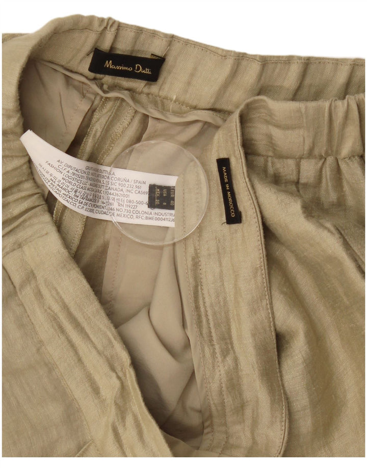 Spodnie damskie Massimo Dutti Straight Chino EU 40 Medium W30 L28 Beżowe