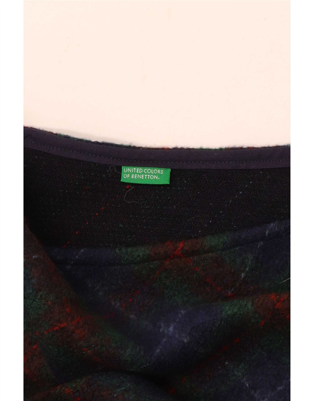 Spódnica damska Maxi Benetton W28 w średnią niebieską kratkę