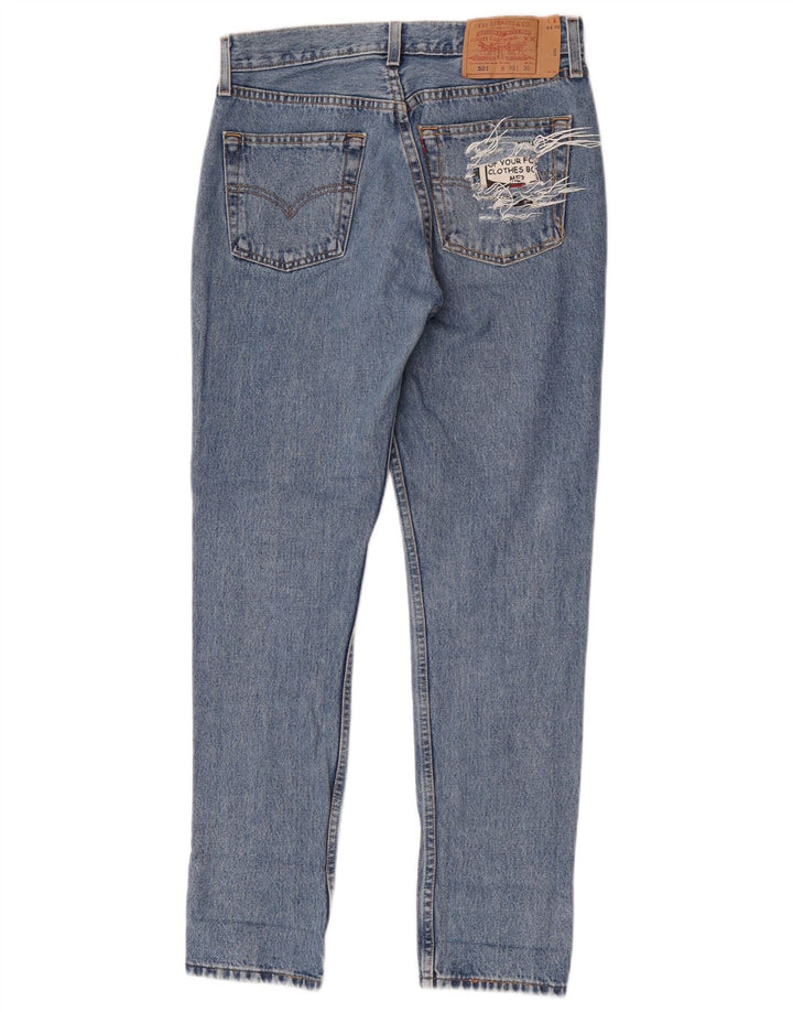 Damskie jeansy Levi's 501 w trudnej sytuacji W30 L30 Niebieska bawełna