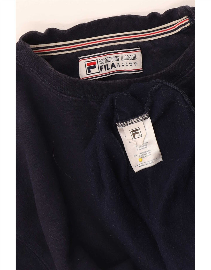 Bluza męska Fila Sweter średni granatowy, bawełniany