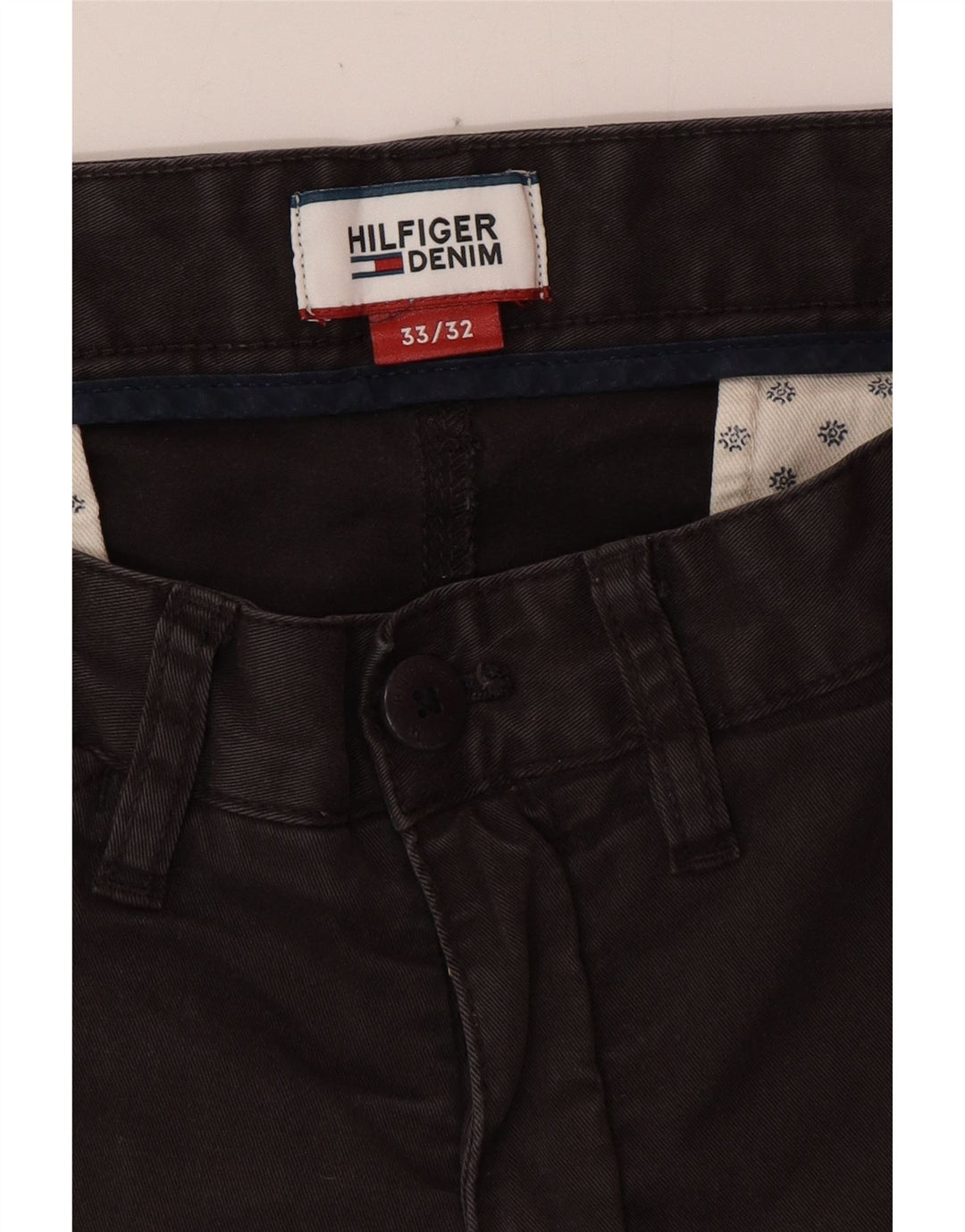Męskie proste spodnie chino TOMMY HILFIGER W33 L32 Szara bawełna