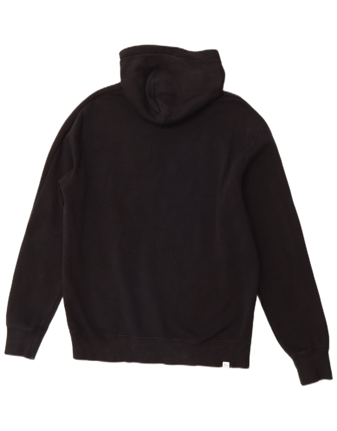 Męski sweter z kapturem i grafiką PUMA, średni czarny, bawełniany, sportowy