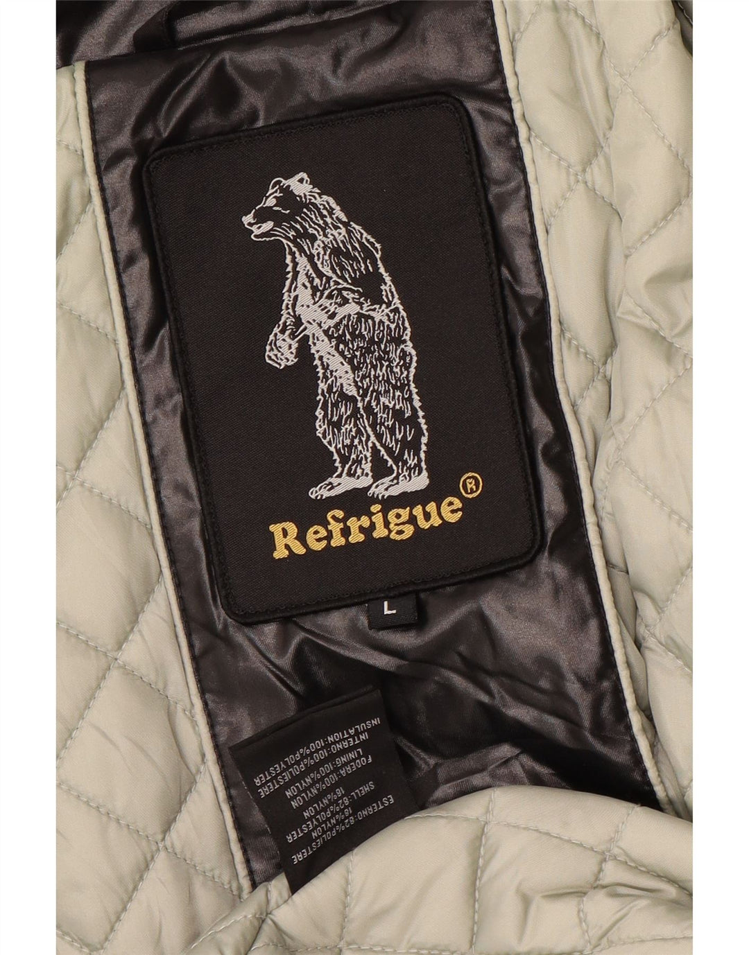 Męska ocieplana kurtka bomberka Refrigue UK 40, duża, czarna, poliester