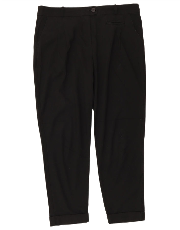 Damskie, zwężane spodnie Zara EU 40 Medium W30 L25 Czarny poliester