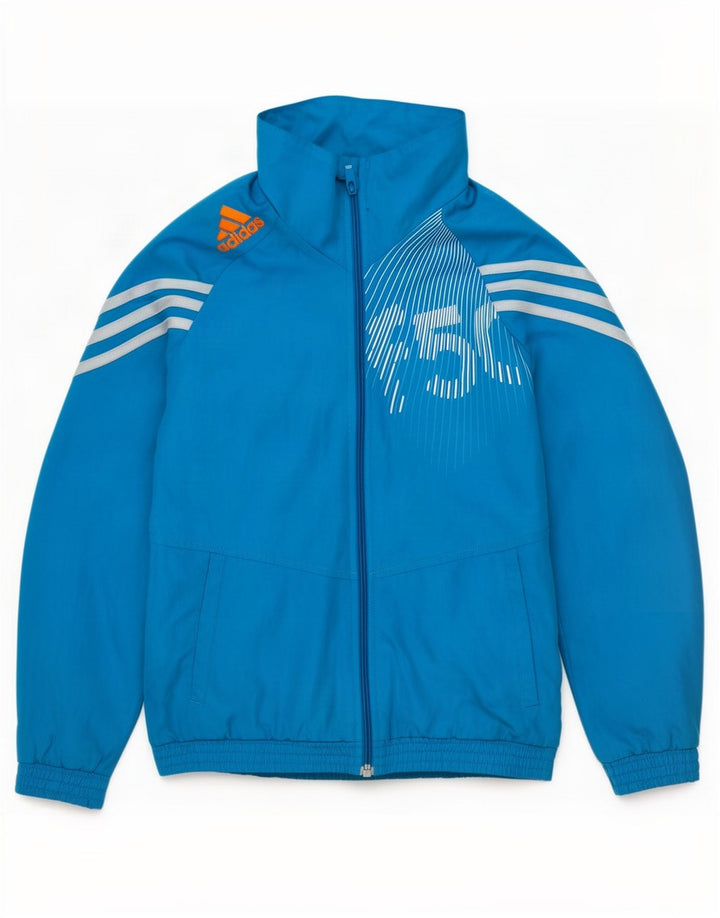 Adidas Chłopięca F50 Graphic Dresowa Top Kurtka 11-12 Lat Niebieski Poliester