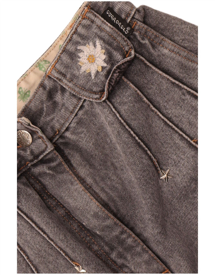 Damskie zwężane dżinsy Cappopera W24 L27 Szara bawełna