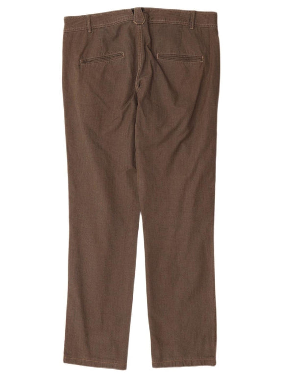 Męskie proste spodnie chino Zara EU 42 Large W32 L31 Brązowa jodełka