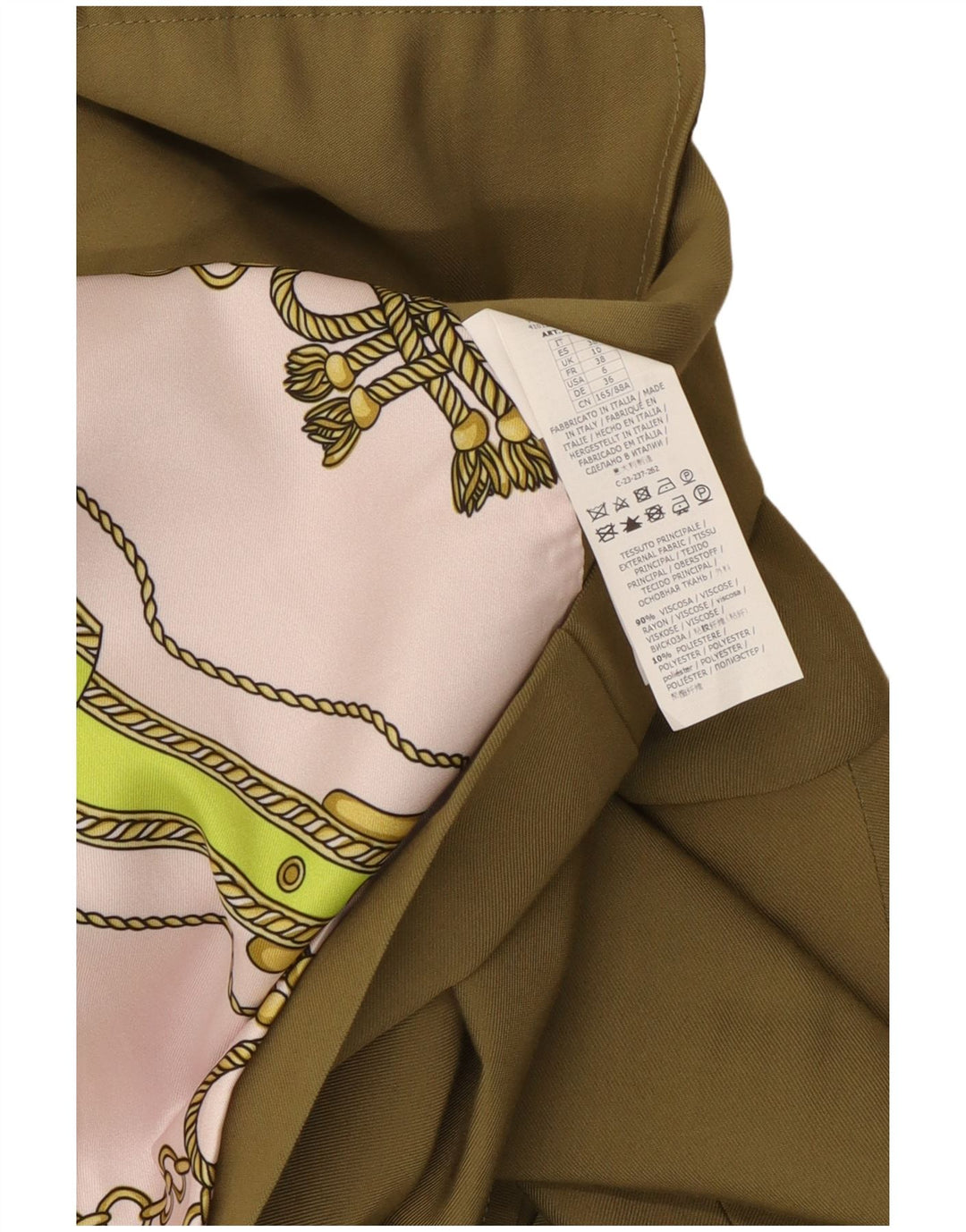 Damska marynarka dwurzędowa Anna Molinari UK 10 Small Khaki