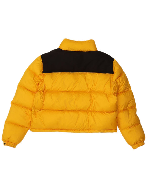 Damska kurtka Superdry Crop Padded Jacket UK 16, duży, żółty nylon w bloki kolorów