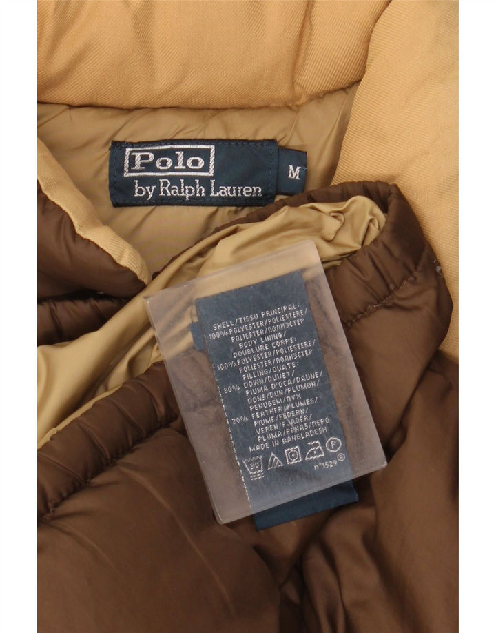 Męska wyściełana kamizelka Ralph Lauren UK 38 Średni brązowy poliester