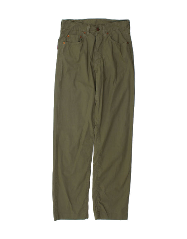 CARRERA Womens High Waist Casual Trousers W29 L30 Khaki Cotton