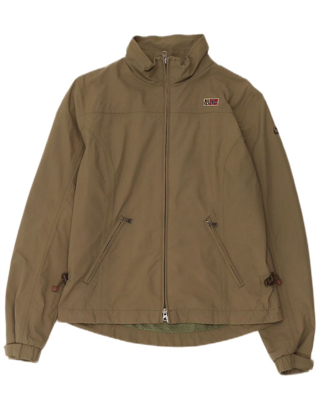 Damska kurtka przeciwdeszczowa Napapijri UK 16, duża, nylon w kolorze khaki