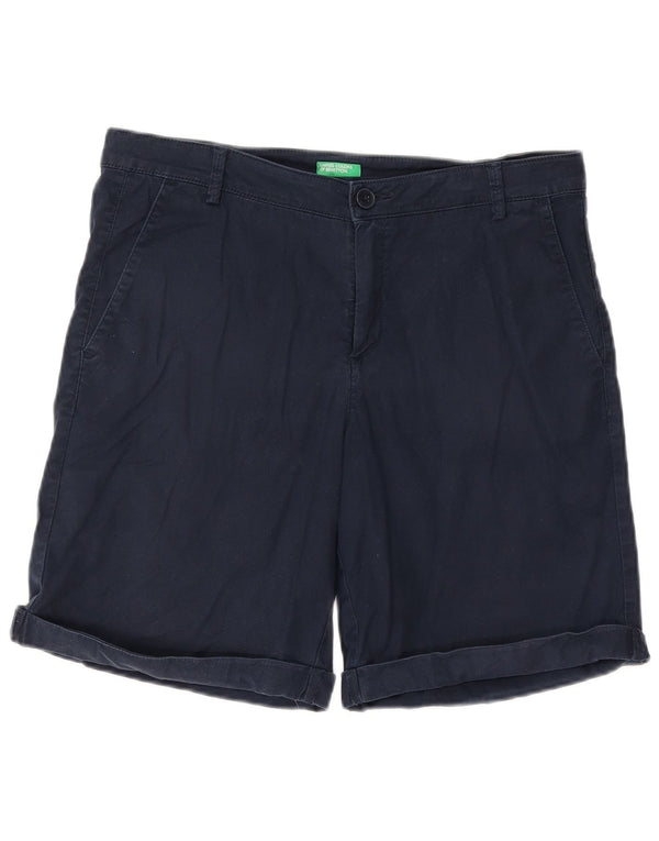 BENETTON Womens Chino Shorts W32 Large Navy Blue