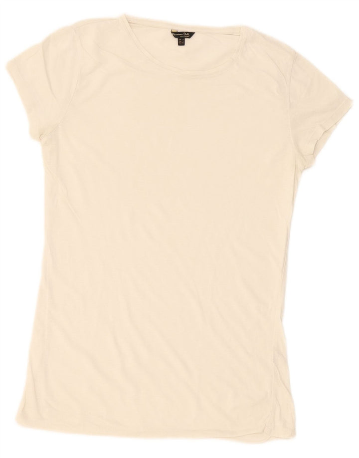 T-shirt damski Massimo Dutti Top UK 10, mały, w kolorze złamanej bieli