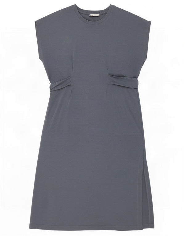 Damska sukienka T-shirtowa Zara UK 18 XL, niebieska, bawełniana