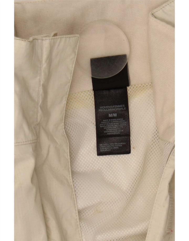 Damska kurtka przeciwdeszczowa z kapturem The North Face UK 14, średni biały nylon