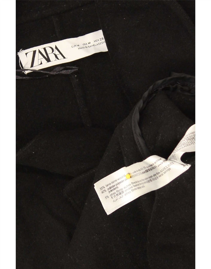 Damski płaszcz oversize Zara UK 14, średnia czarna wełna