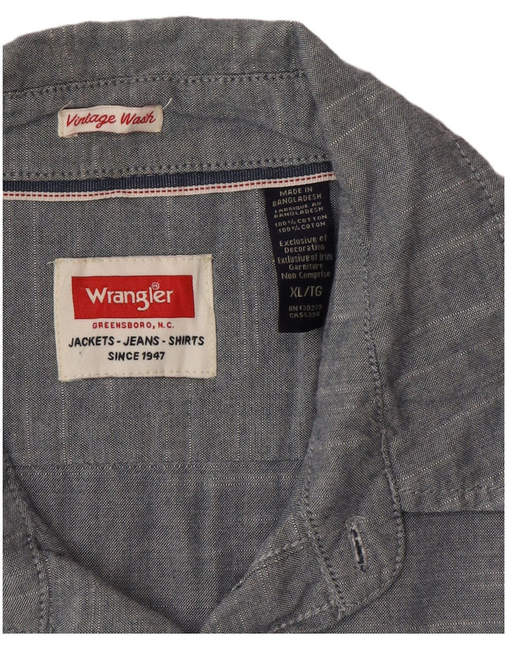 Koszula męska Wrangler XL, niebieska, bawełniana