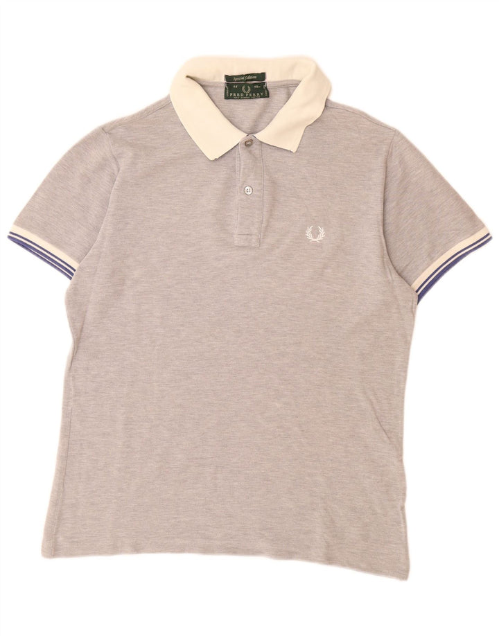 Męska koszulka polo FRED PERRY, średnioszara, bawełniana