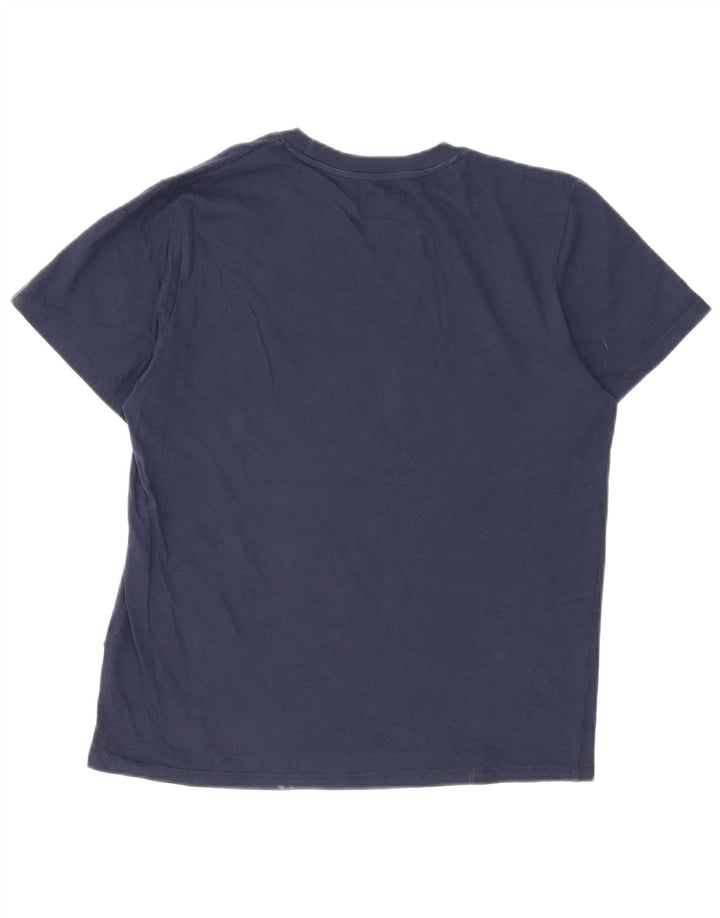 Męski T-shirt z grafiką Jack & Jones, średni, granatowy, bawełniany