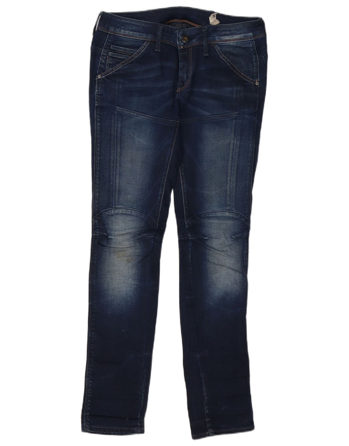 Damskie jeansy slim G-Star W27 L32 Granatowa bawełna