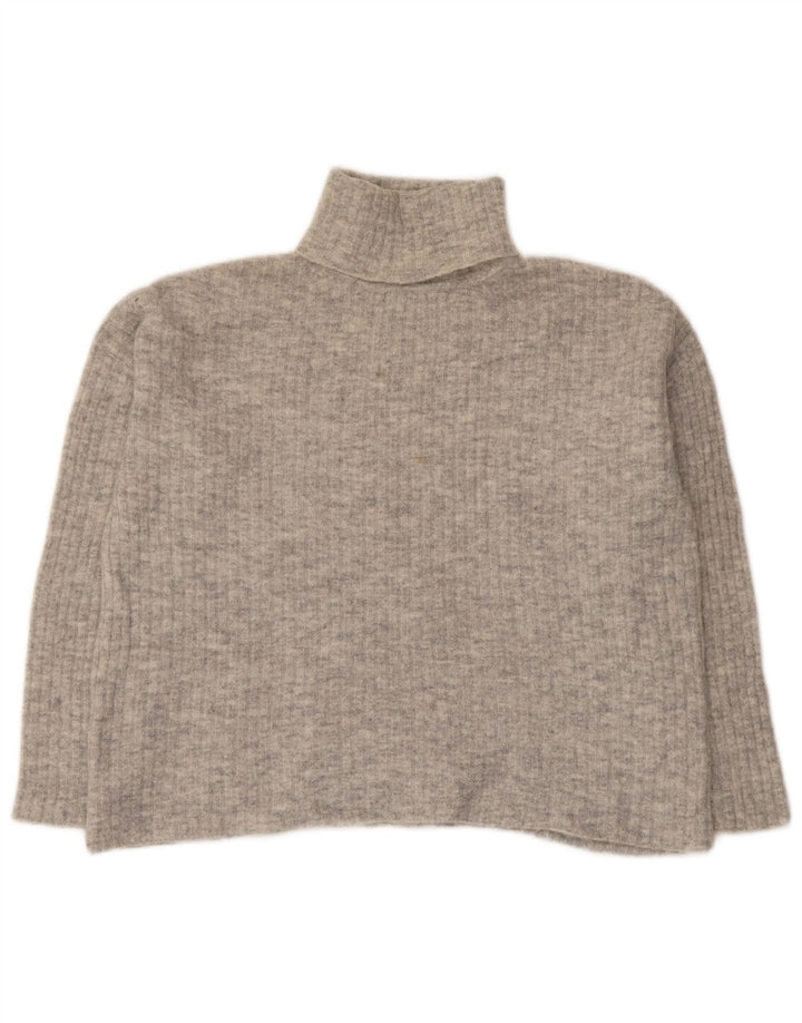 Damski sweter oversize Massimo Dutti z okrągłym dekoltem UK 10 Small Grey
